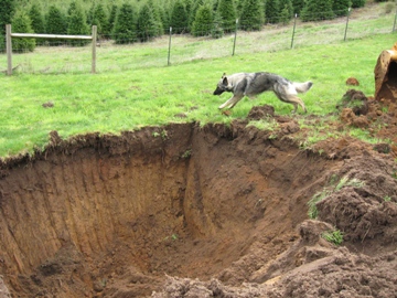 Mining for clay - 4/17/2009