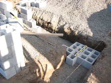 Using concrete blocks instead - 4/26/2009