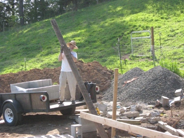 Second pole going up - 5/17/2009